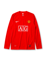 Manchester United 2007/08 Home Long Sleeve League Version Jersey