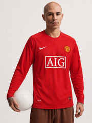 Manchester United 2007/08 Home Long Sleeve League Version Jersey