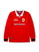 Manchester United 1999/2000 home long sleeve jersey with Camp Nou 1999 commemorative print