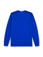 Manchester United 2008/09 third long sleeve jersey in royal blue with rounded crest and AIG sponsor branding