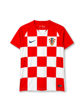 Croatia 2018 red and white checkered Nike jersey with HNS crest