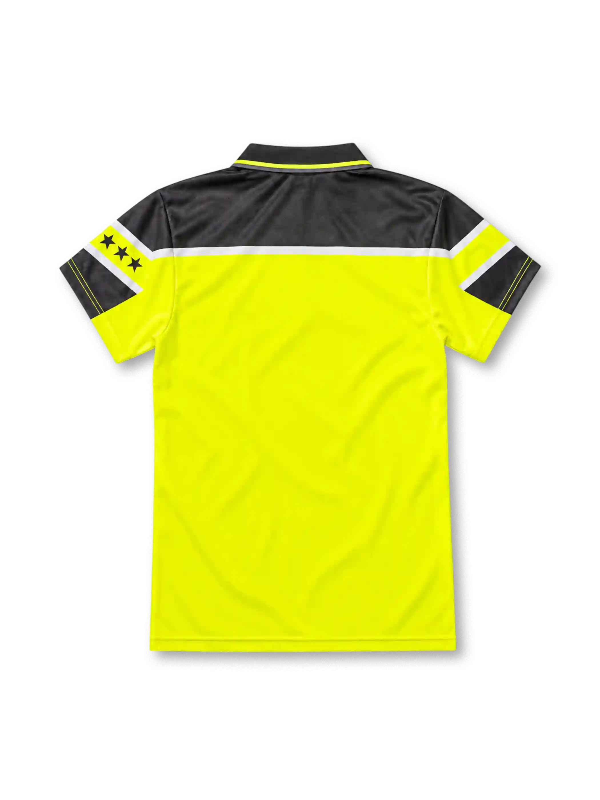 Borussia Dortmund 1996/97 Champions League home jersey in neon yellow with black shoulder panels, Nike logo, BVB 09 crest, and Continentale sponsor, front view.