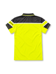 Borussia Dortmund 1996/97 Champions League home jersey in neon yellow with black shoulder panels, Nike logo, BVB 09 crest, and Continentale sponsor, front view.