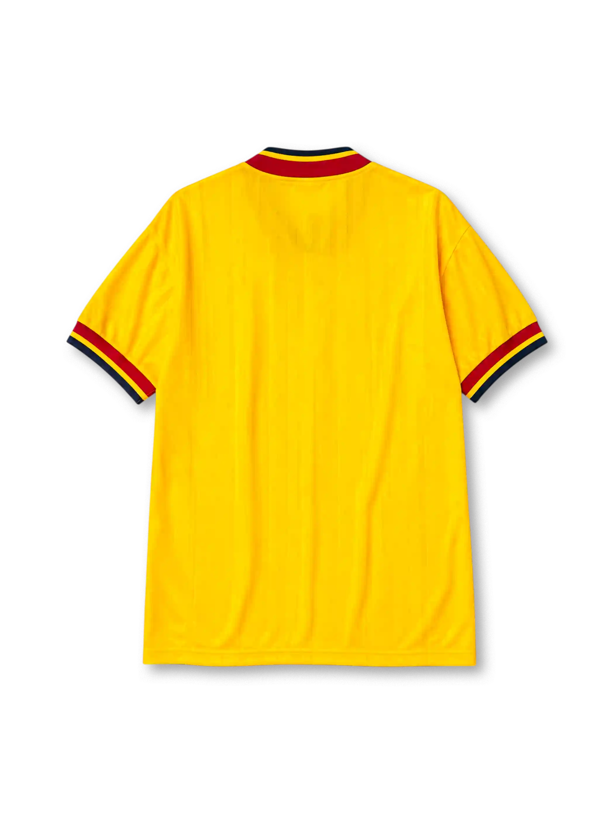 Arsenal 1993-94 away jersey in yellow with navy diagonal stripes