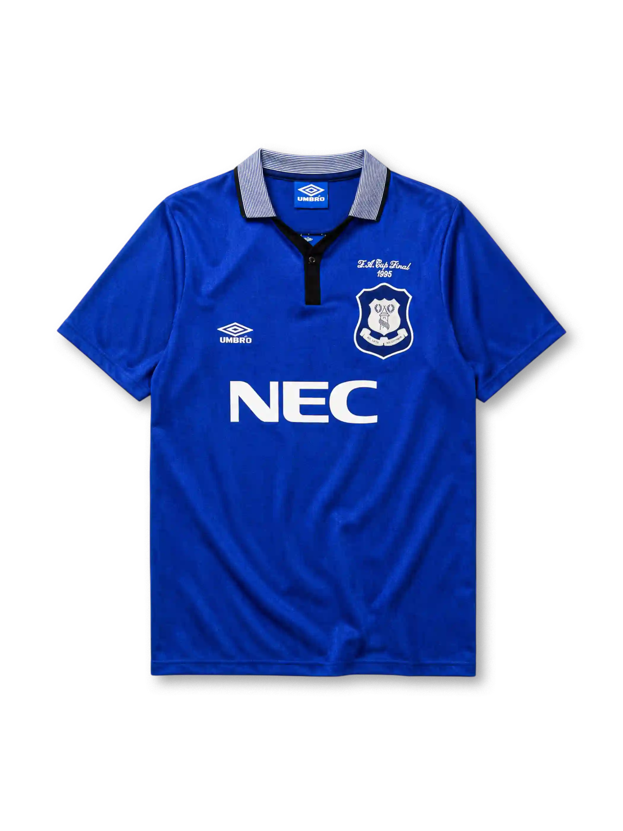 Everton 1995 home jersey with FA Cup Final 1995 badge