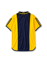 Ajax 2000-01 away jersey in navy and gold with center panel