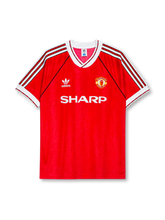 Manchester United 1991-92 home jersey in red with adidas stripes