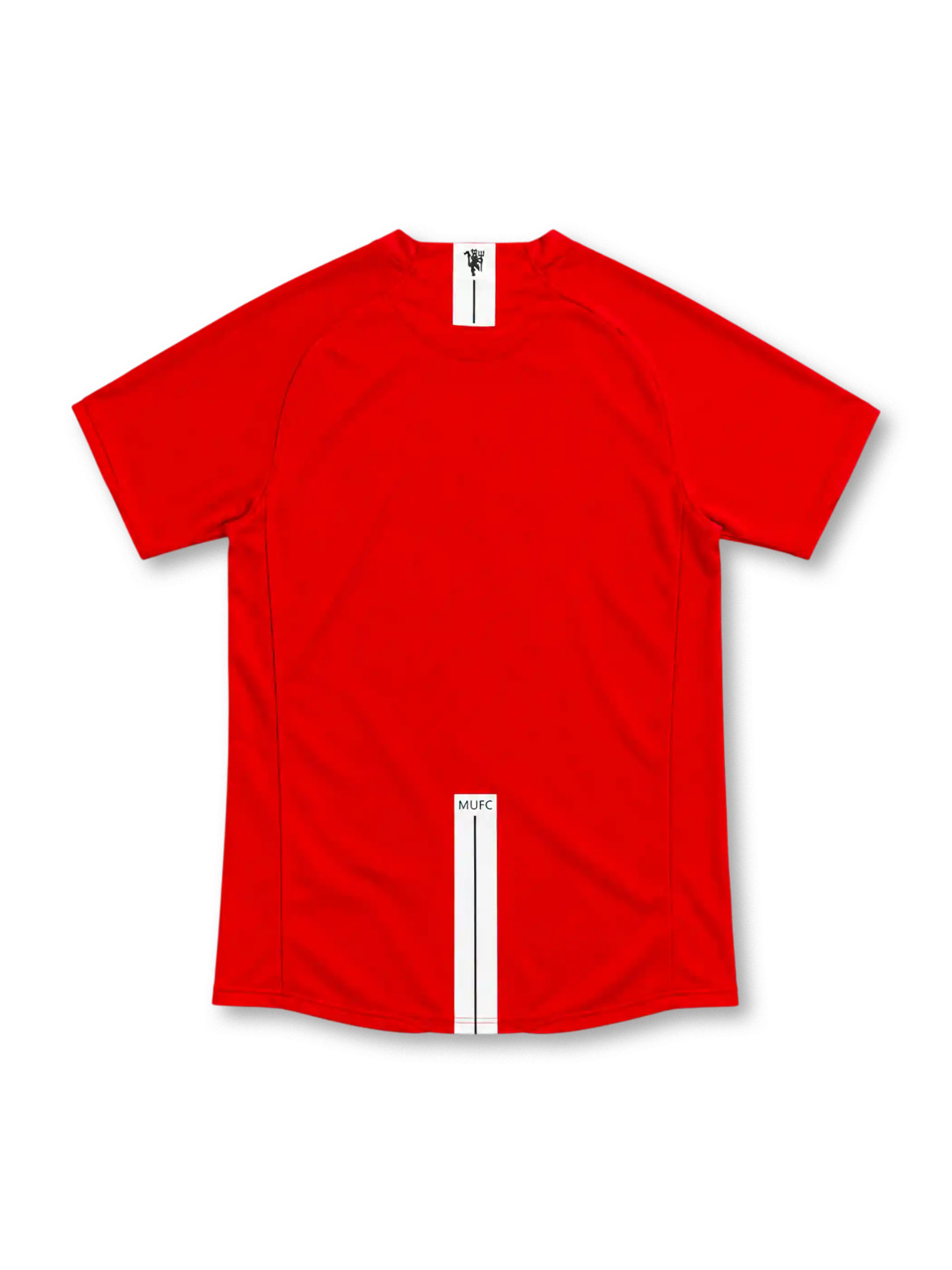 Manchester United 2007/08 red Nike Champions League Final home jersey featuring a white Swoosh, Manchester United crest, gold FINAL MOSCOW 2008 embroidery, white AIG sponsor and commemorative hem patch.