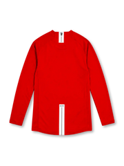 Manchester United 2007/08 Champions League Final red Nike home long sleeve jersey with white Swoosh, club crest, AIG sponsor, gold Final Moscow 2008 chest lettering, and Red Devils hem patch.