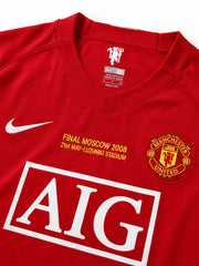 Manchester United 2007/08 Champions League Final Home Long Sleeve Jersey