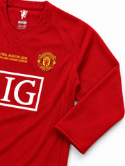 Manchester United 2007/08 Champions League Final Home Long Sleeve Jersey