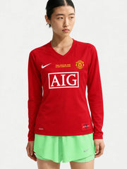 Manchester United 2007/08 Champions League Final Home Long Sleeve Jersey
