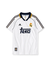 Real Madrid 1998-00 home jersey in white with navy trim