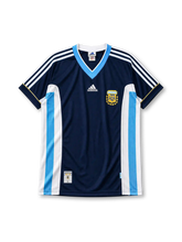 Argentina 1998 away jersey in navy with white and blue panels
