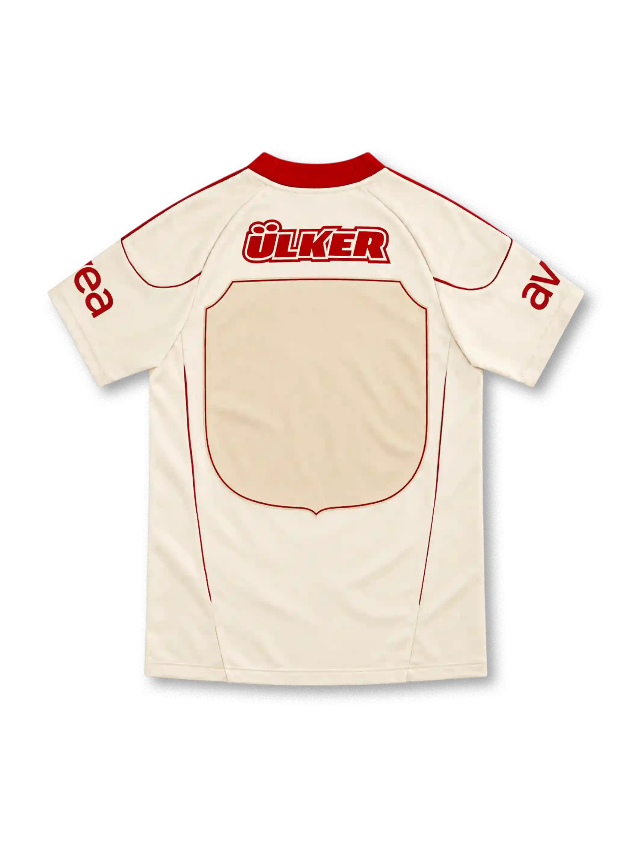 Galatasaray 2010/11 cream away jersey with tonal lion graphic, red adidas stripes and Türk Telekom sponsor