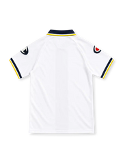 Parma 2005/06 white home jersey with navy cross, yellow-tipped collar, Champion logo and Parma F.C. crest