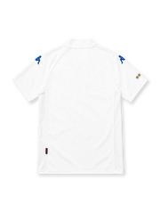 Italy 2002 white away jersey with ITALIA tricolour shield crest and blue Kappa logos on the shoulders