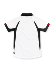 Fulham 2001/02 white home jersey with black side panels, adidas logo and Pizza Hut sponsor