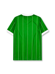Celtic 1984-86 third jersey in green with white pinstripes