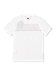 Paris Saint-Germain 2011/12 white away jersey with red chest band, Nike logo and Fly Emirates sponsor