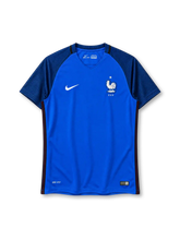 France 2016 royal blue Nike home jersey with navy sleeves and rooster crest