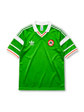 Republic of Ireland 1988-90 home jersey in green with white stripes
