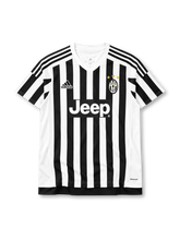 Juventus 2015/16 home retro jersey with black and white stripes and Jeep sponsor