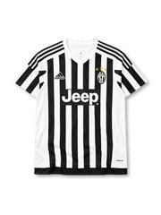 Juventus 2015/16 home retro jersey with black and white stripes and Jeep sponsor