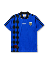 Argentina 1994 away jersey in blue with black diamond pattern