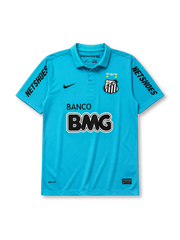 Santos FC 2012-13 third jersey with centenary crest in sky blue