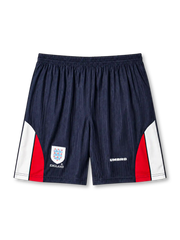 England 1998 home shorts in navy with red and white panels