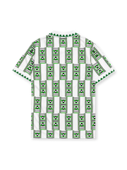 Nigeria 1994 away jersey with green and black geometric print