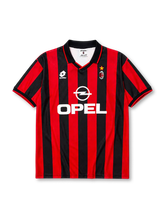 AC Milan 1995-96 home jersey in red and black stripes