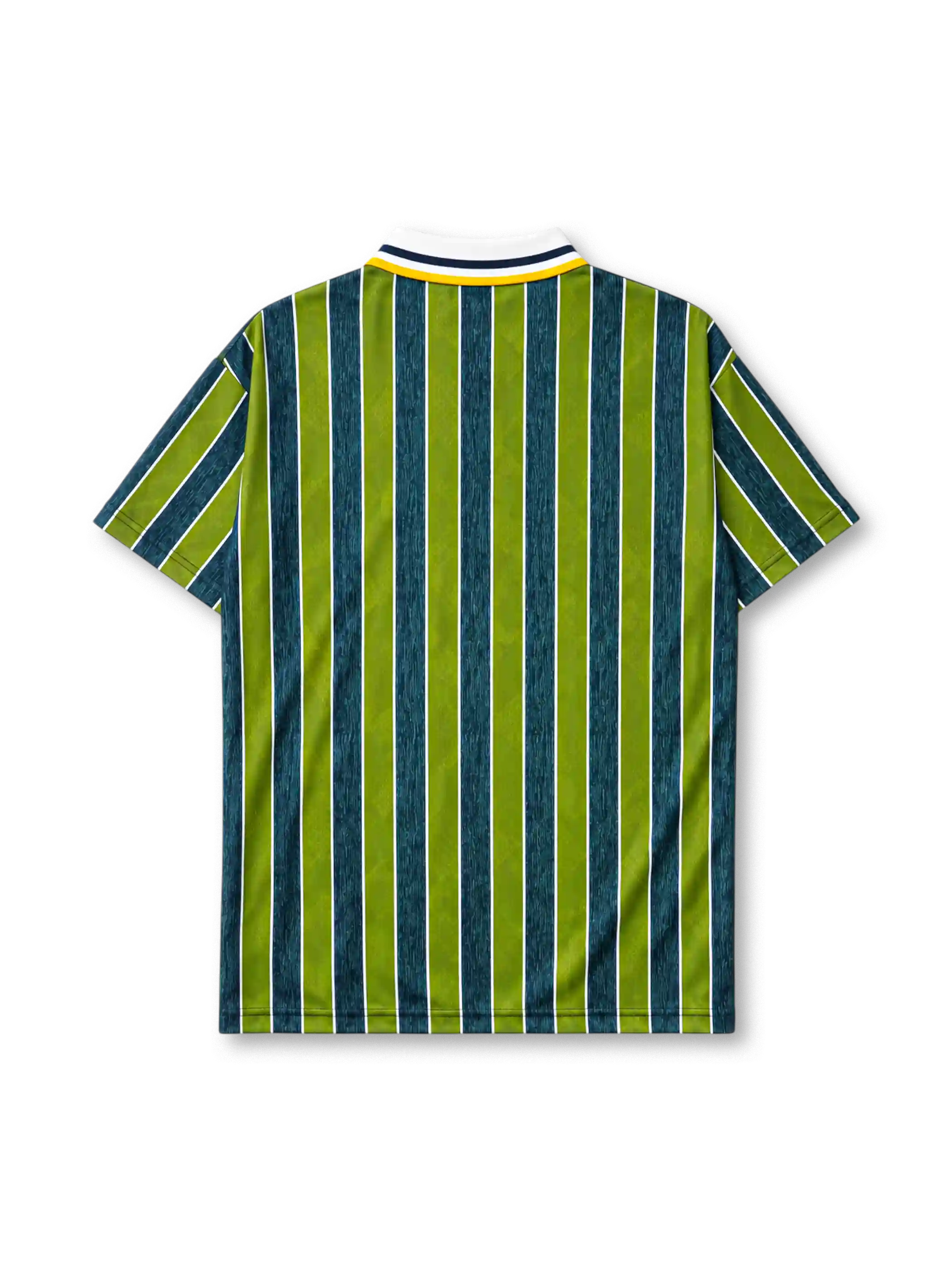 Inter Milan 1995-96 away jersey in olive green with navy stripes