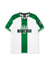 Nigeria 1996 away jersey in white with green center panel