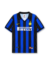 Inter Milan 1998-99 home jersey in blue and black stripes