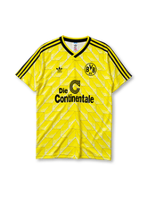 Borussia Dortmund 1988 home jersey with geometric chevron pattern
