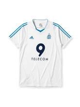 Olympique Marseille 2002-03 home jersey in white with blue stripes