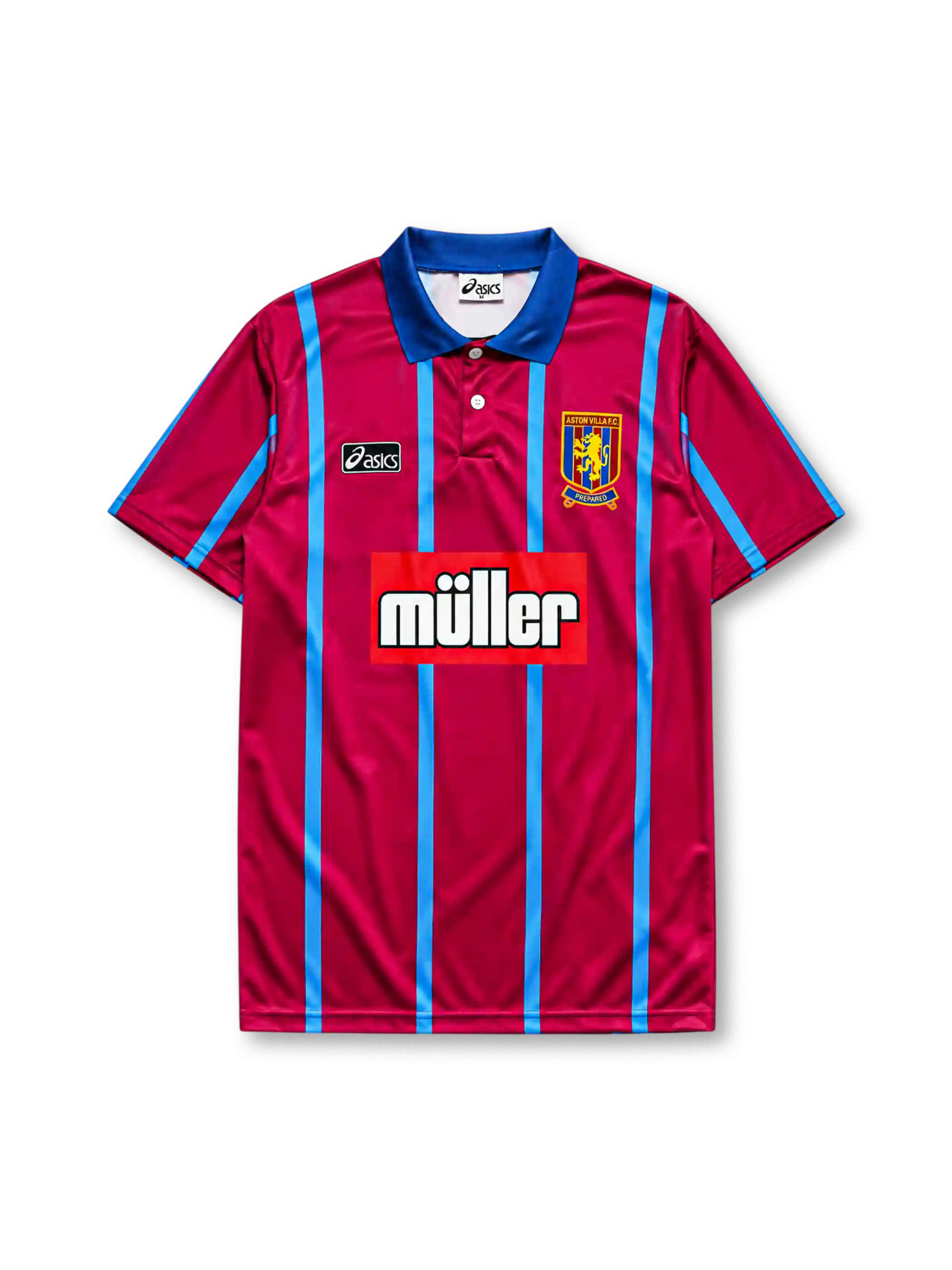 Aston Villa 1993-95 home jersey in claret with blue pinstripes