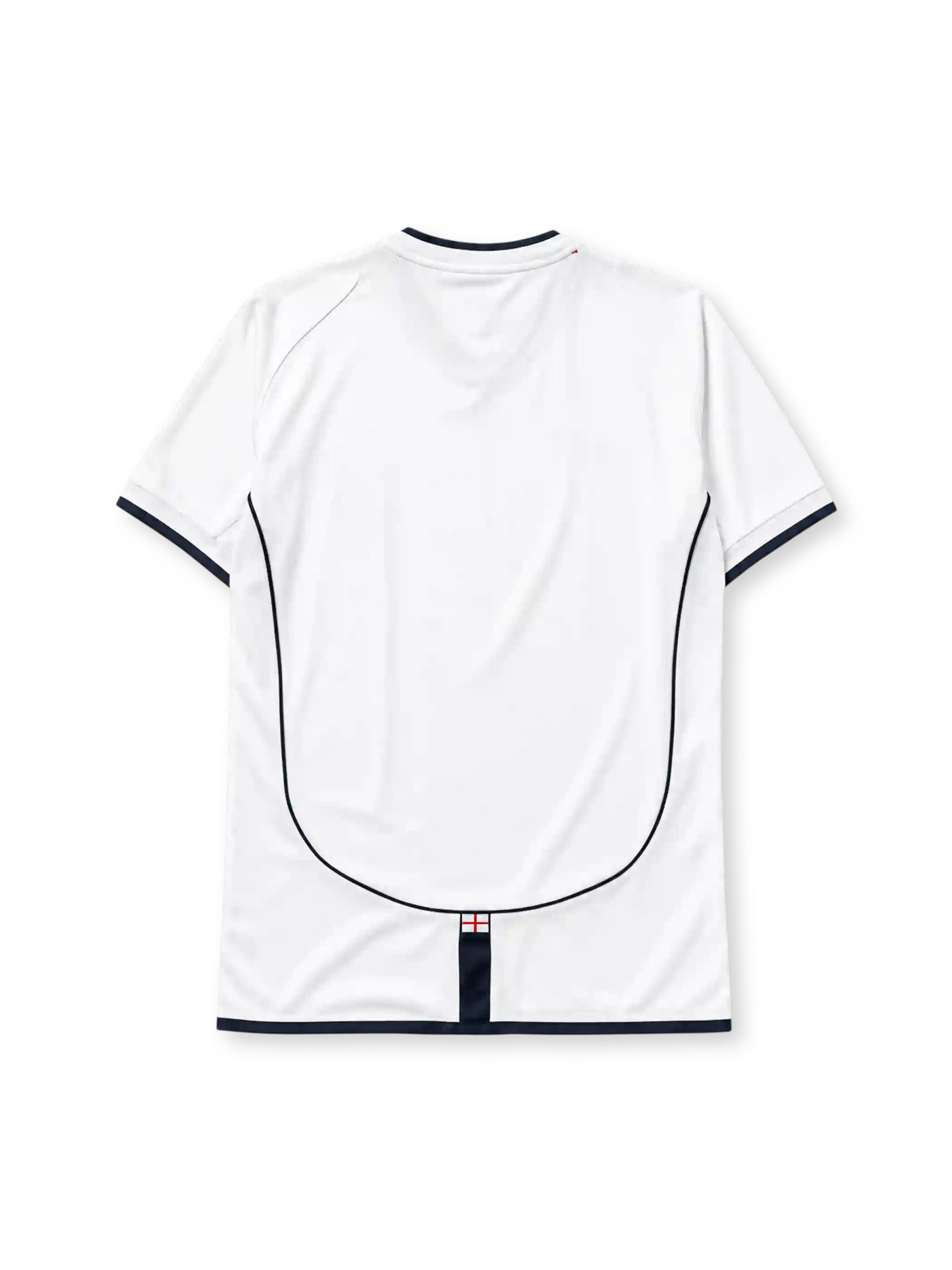 England 2001-03 home jersey in white with central red stripe
