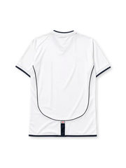 England 2001-03 home jersey in white with central red stripe