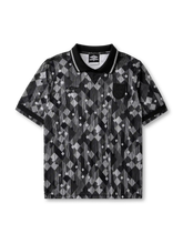 England 1990 blackout jersey with tonal geometric pattern