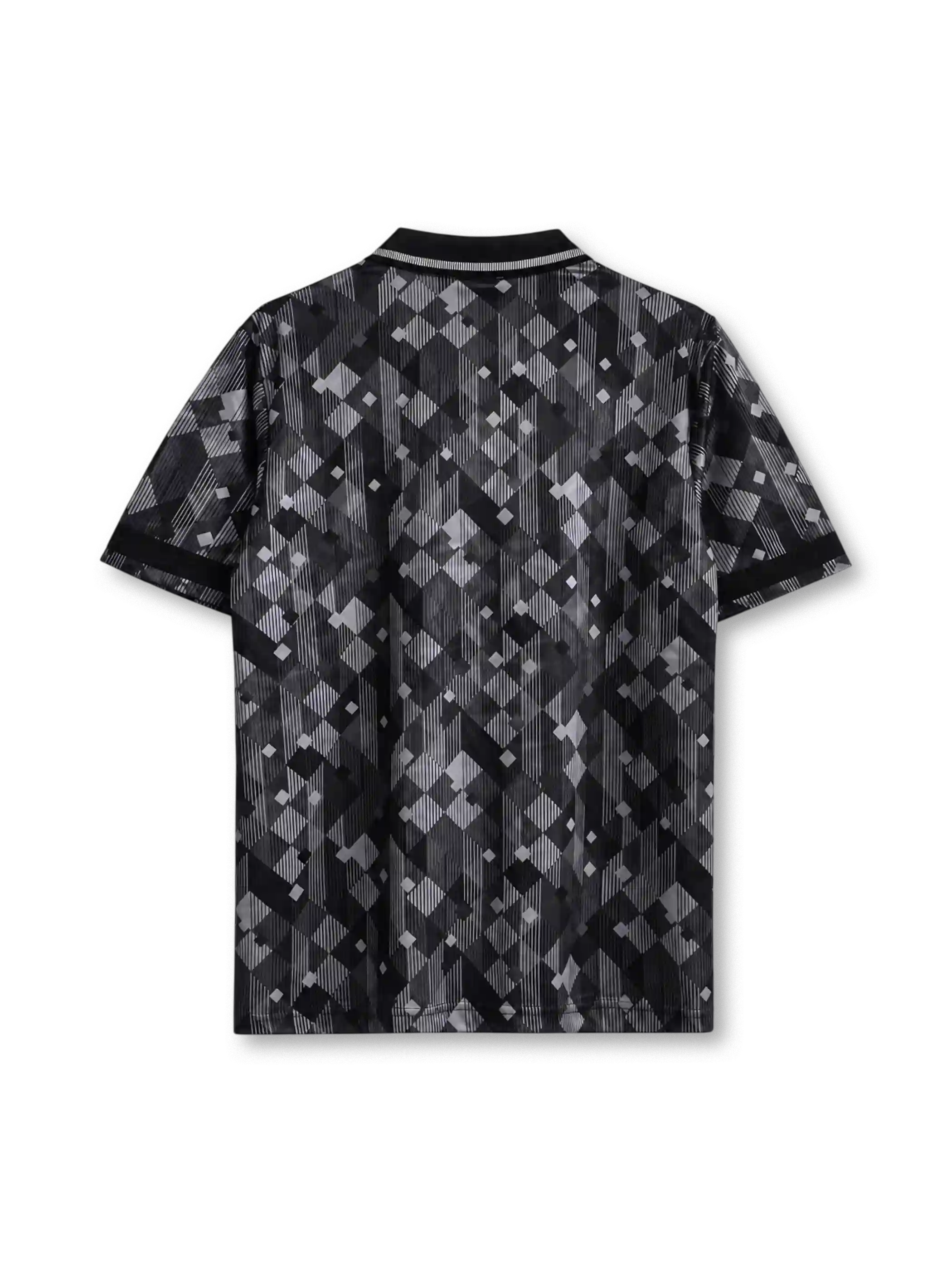 England 1990 blackout jersey with tonal geometric pattern