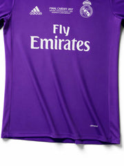 Real Madrid 2016-17 Champions League Final Away Long Sleeve Jersey