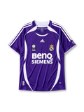 Real Madrid 2006-07 purple away retro football jersey with BenQ Siemens sponsor