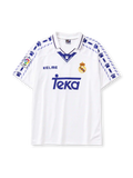 Real Madrid 1996-97 white home retro football jersey with Teka sponsor