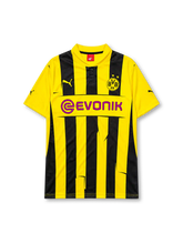 Borussia Dortmund 2012-13 yellow black home retro football jersey with Evonik sponsor