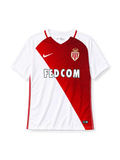 AS Monaco 2016-17 white red home retro football jersey with FedCom sponsor