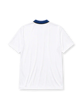 Inter Milan 1995-96 away jersey, front view, white body with abstract gold and black checkered panels and scratch pattern, blue and black striped polo collar, Umbro diamond logo, gold star above Inter crest, boxed black Pirelli sponsor logo