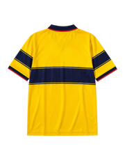 Arsenal 1997-99 yellow away retro football jersey with JVC sponsor